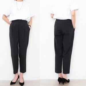 UNIQLO X THEORY AirSense TUCKED EASY PANTS (ULTRA LIGHT) Black Womens M Office